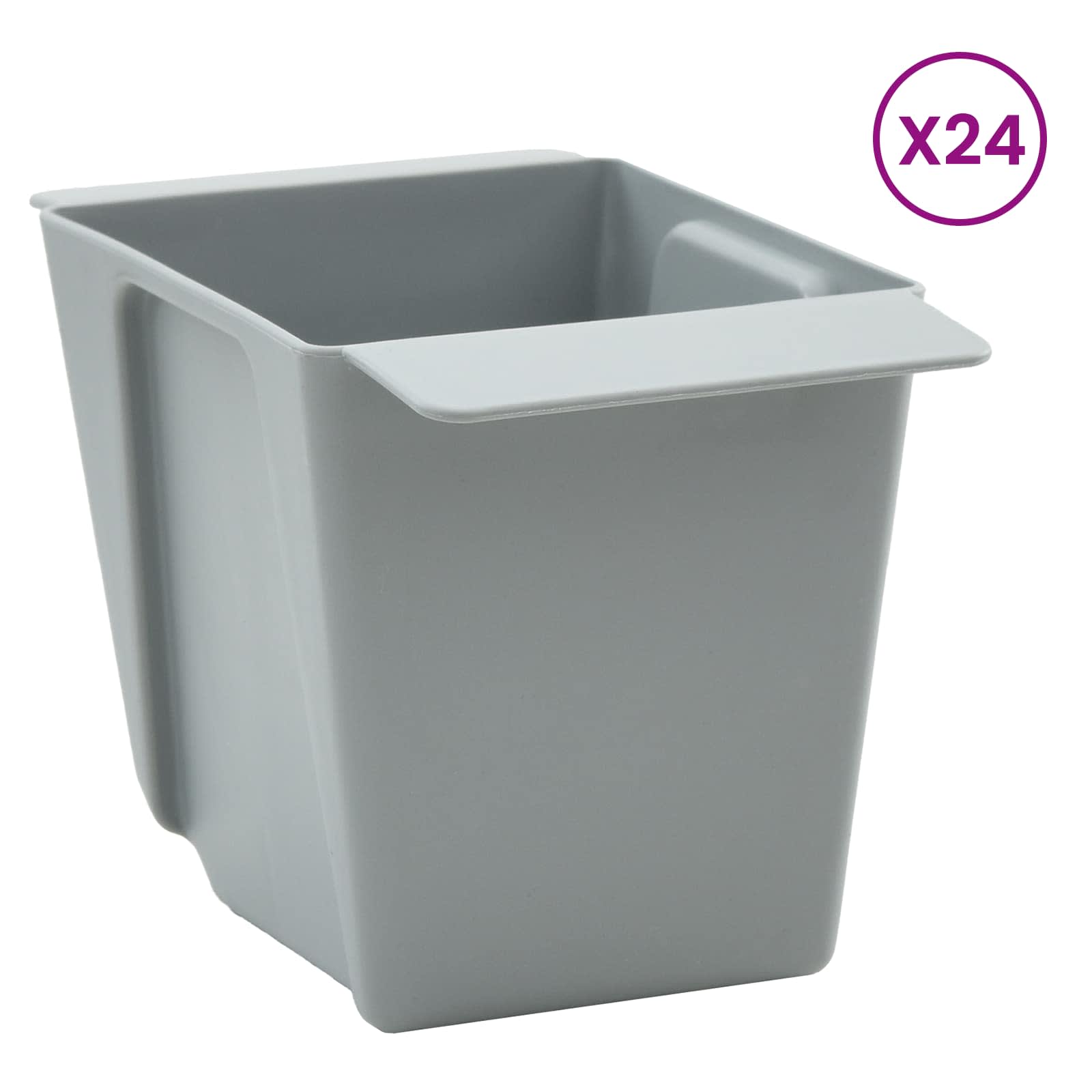 Pflanzkasten für Europaletten 12 Stk. Grau 36x13,5x9,5 cm PP
