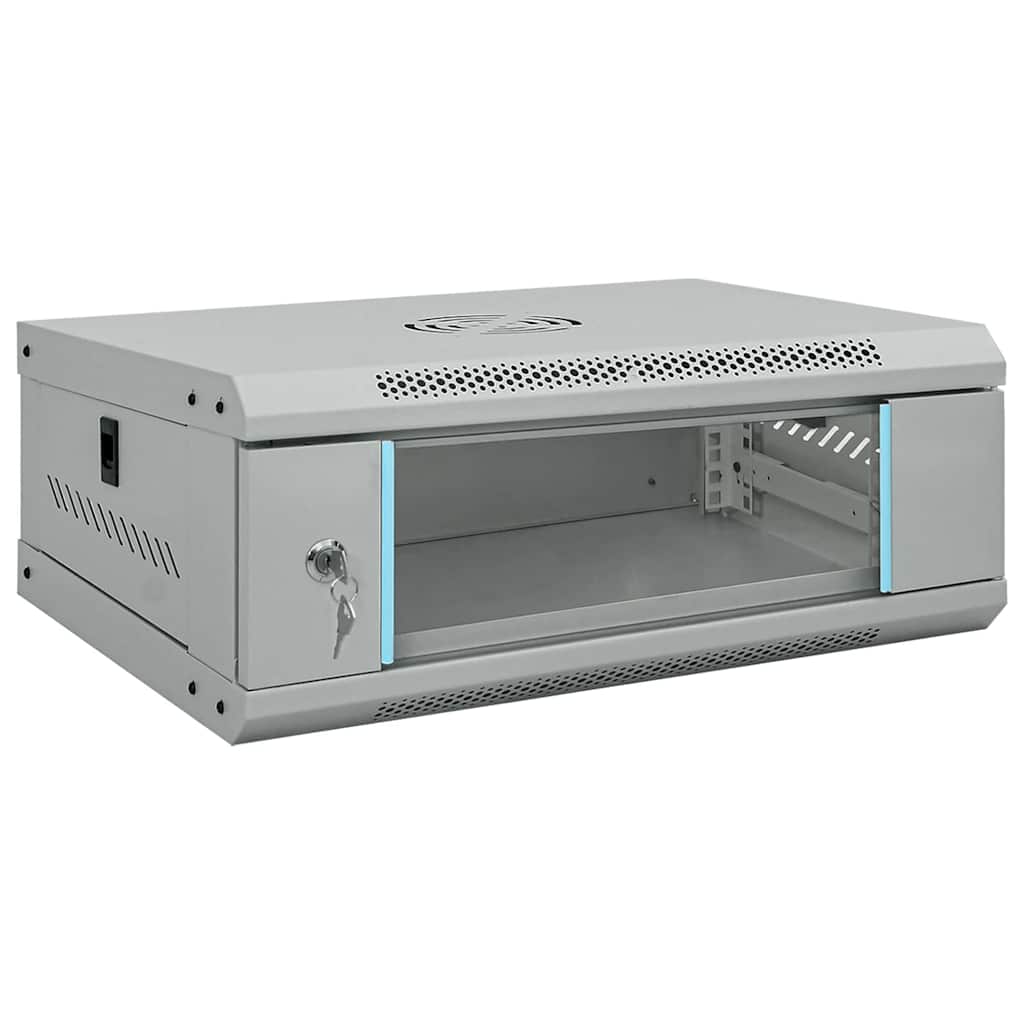 Netzwerkschrank mit Speicher Grau 60 x 45 x 28 cm Stahl