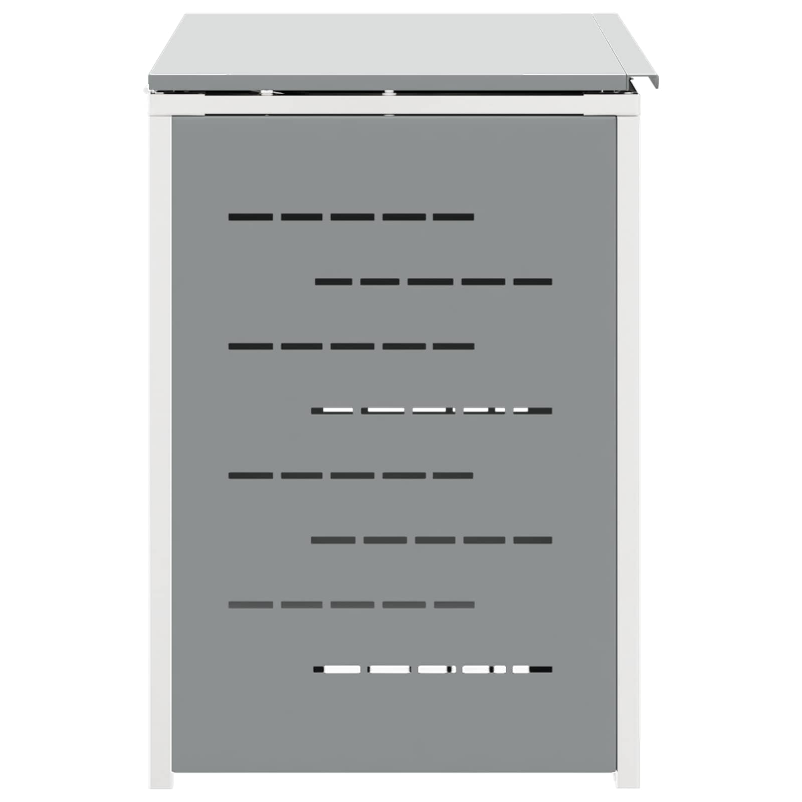 Mülltonnenbox for 2 Bins 240L Edelstahl Schwarz