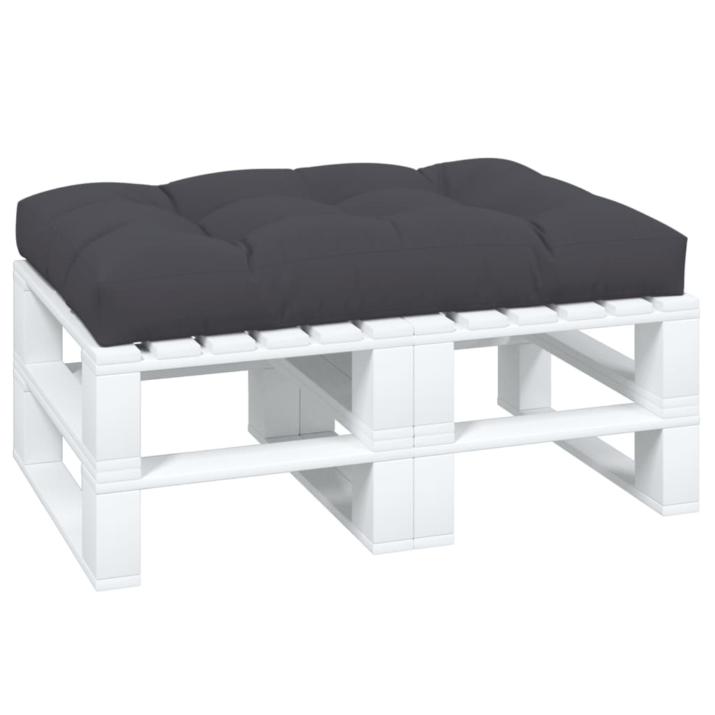 Palettenkissen 50x50x12 cm Grau Stoff