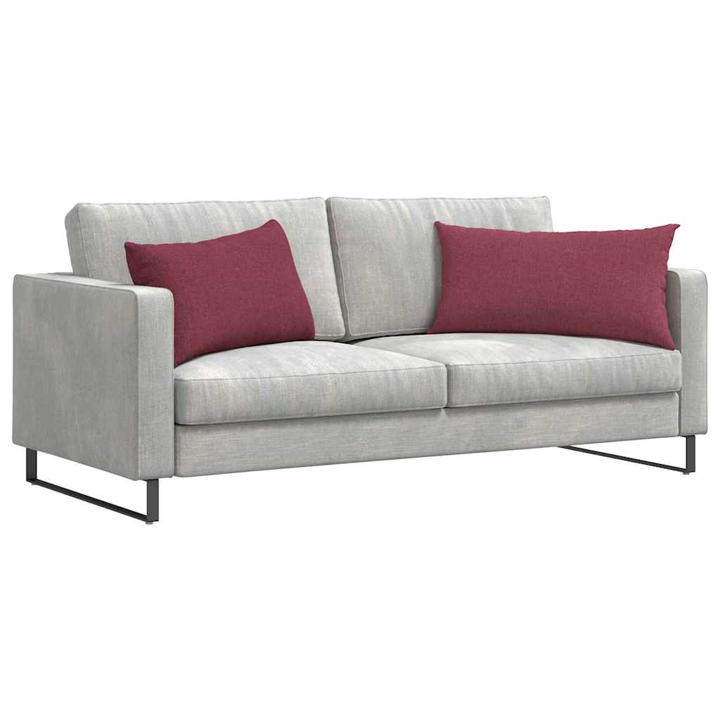 Sofakissen 2 pcs Hellgrau 50 x 30 cm Stoff