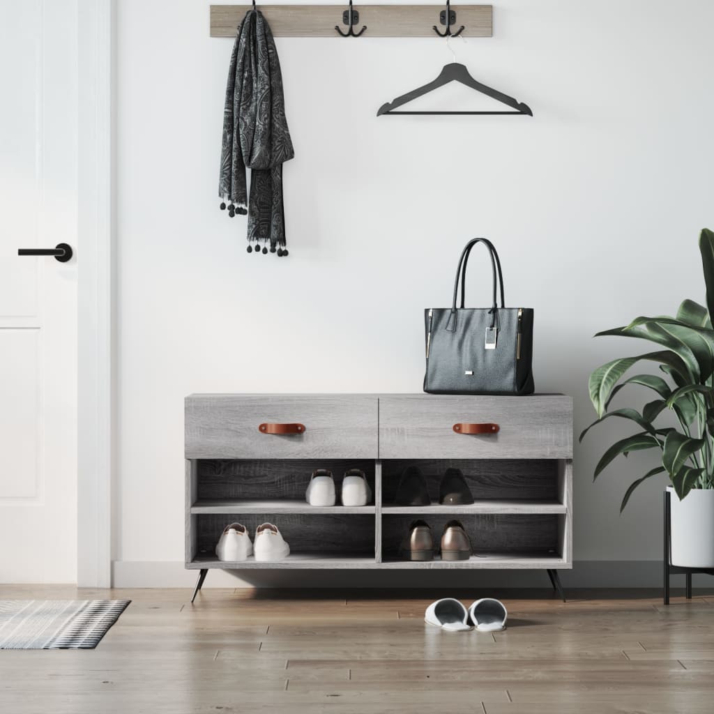 Schuhbank Weiß 102x35x55 cm Holzwerkstoff