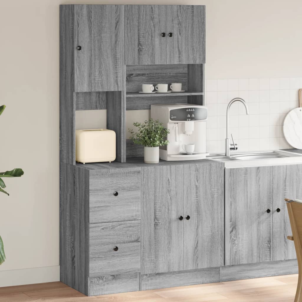 Küchenschrank Weiß 95x50x180 cm Holzwerkstoff