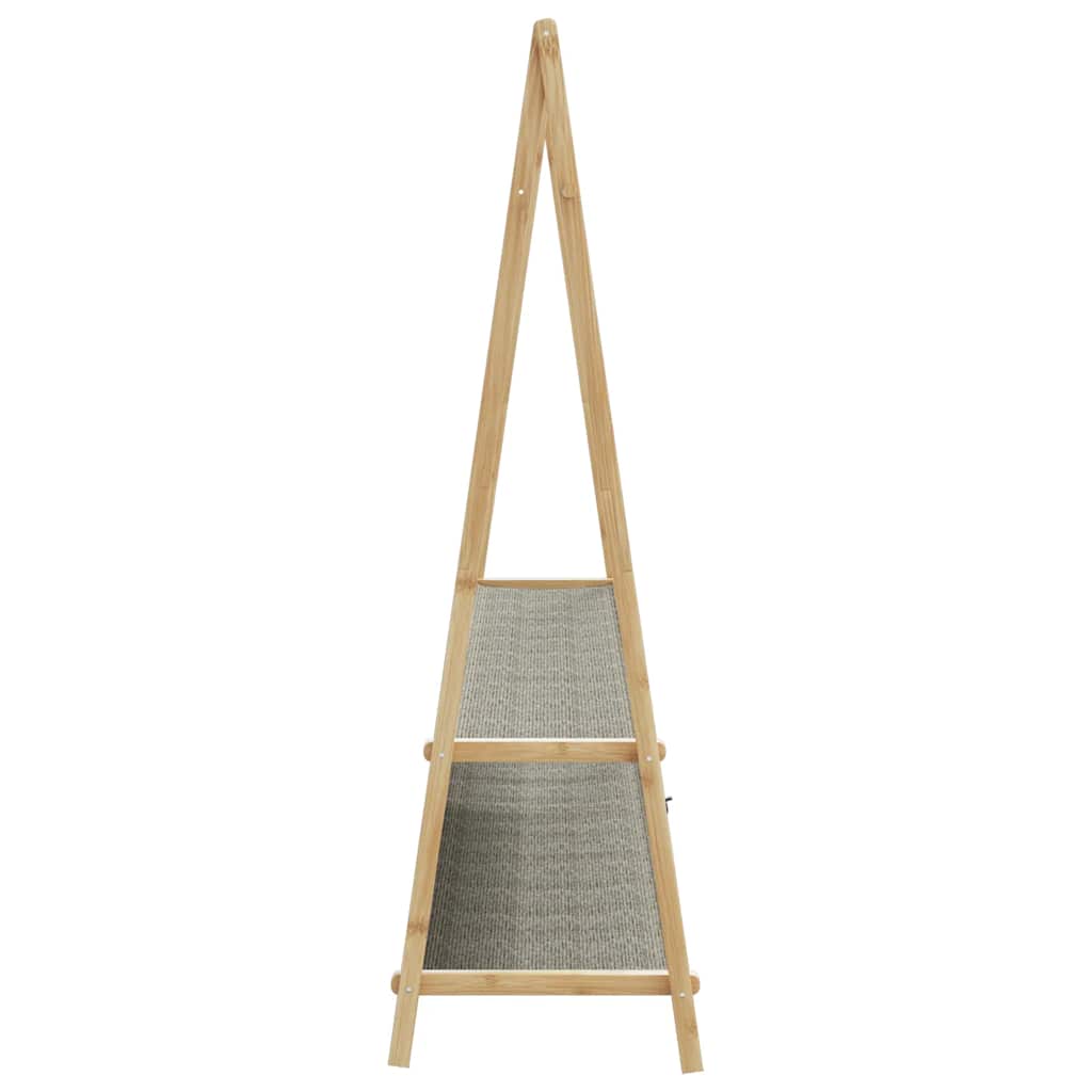 Kleiderständer mit Ablagen und Rollen 96x45,5x155,5 cm Bambus