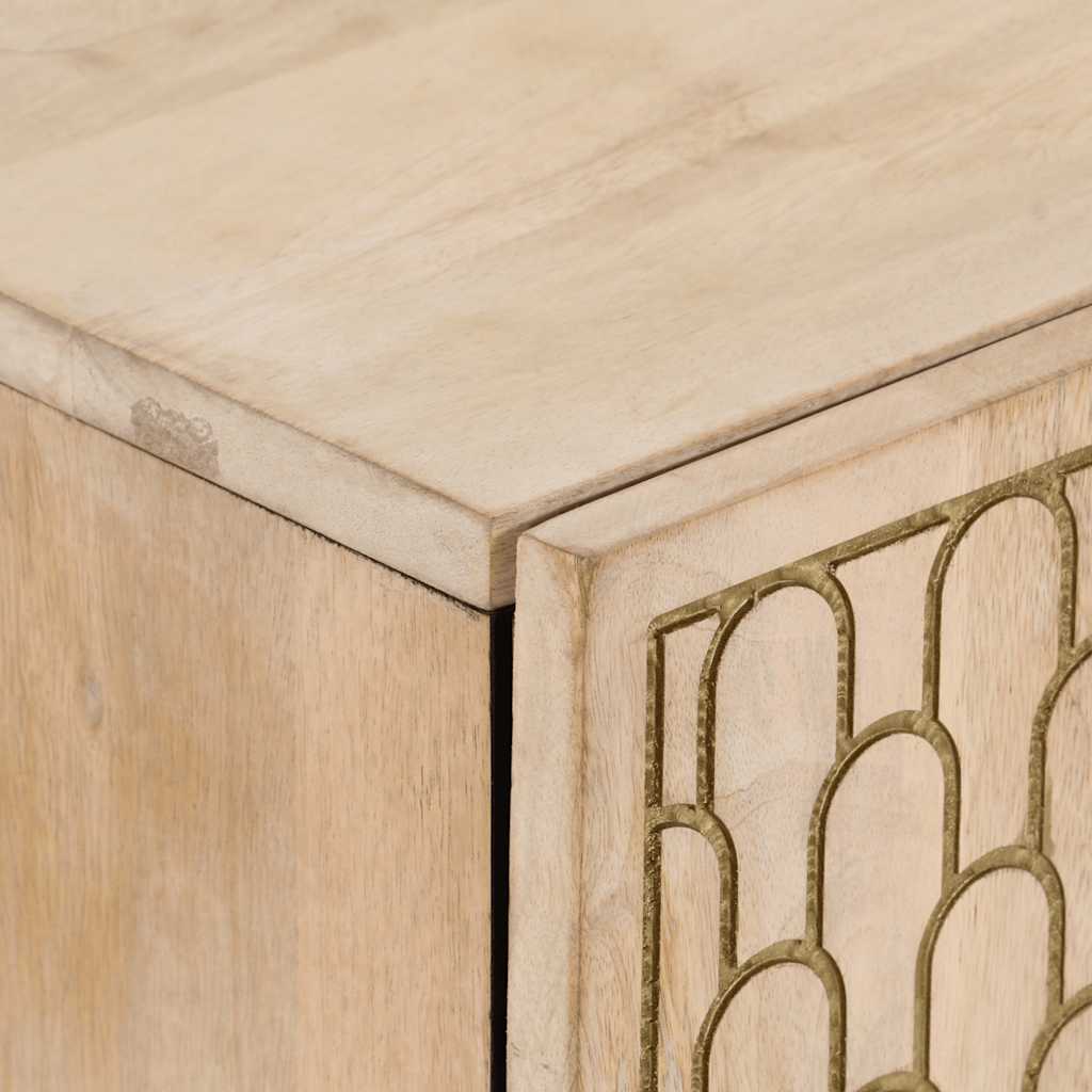 Beistellschrank 60x33x75 cm Massivholz Mango