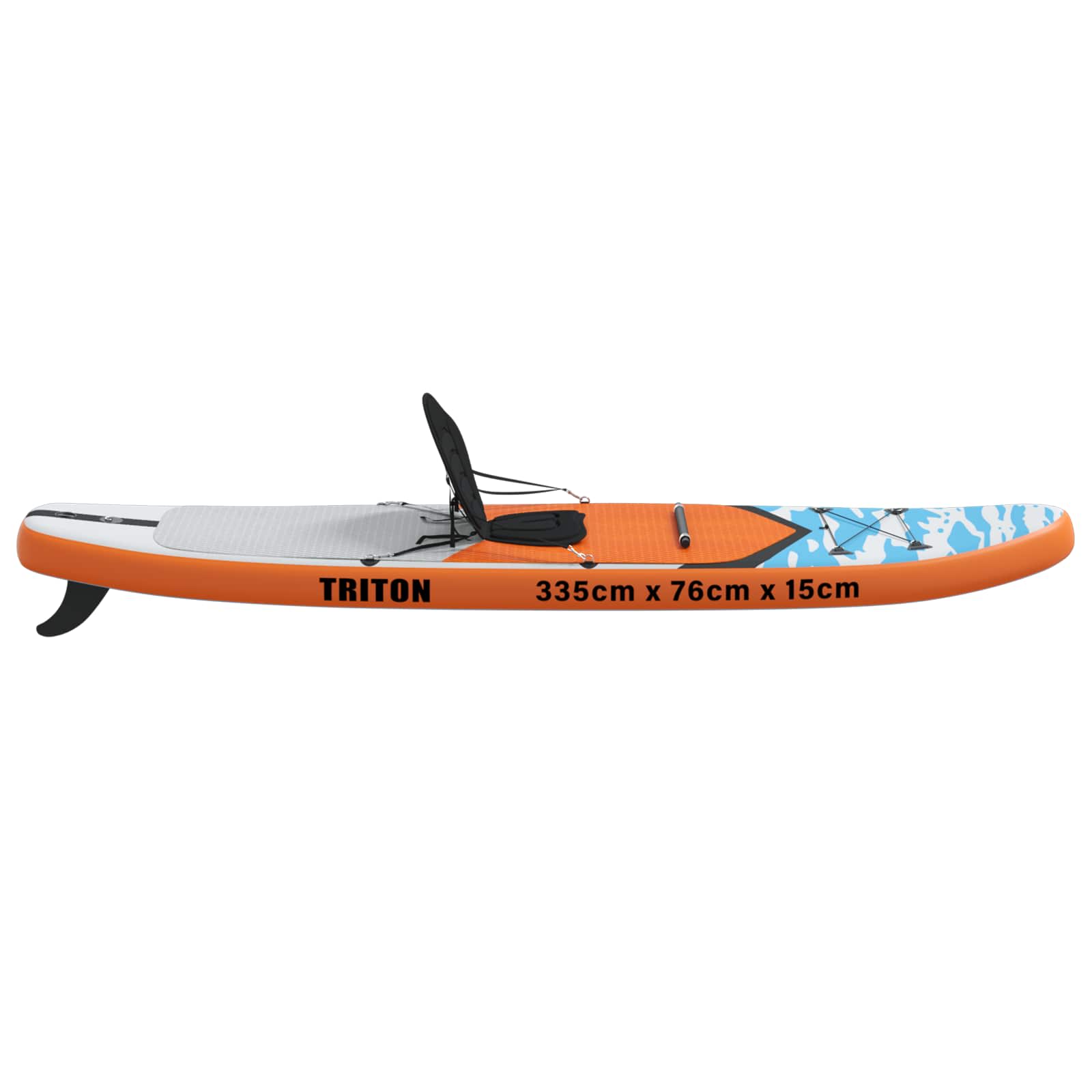 SUP Board mit Sitz 2-in-1 POSEIDON 305 x 76 x 15 cm Grün für