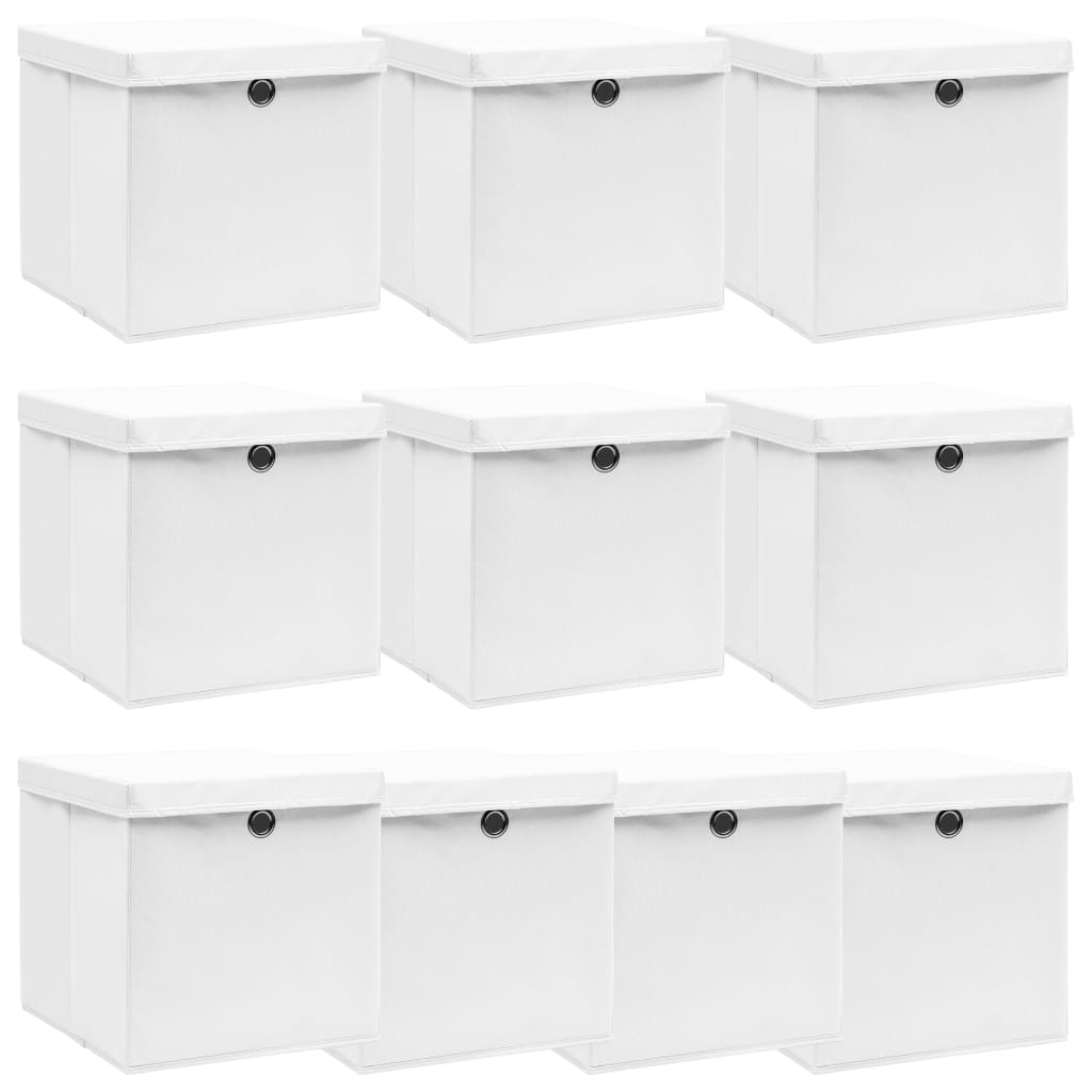 Aufbewahrungsboxen 4 Stk. Blau 32x32x32 cm Stoff