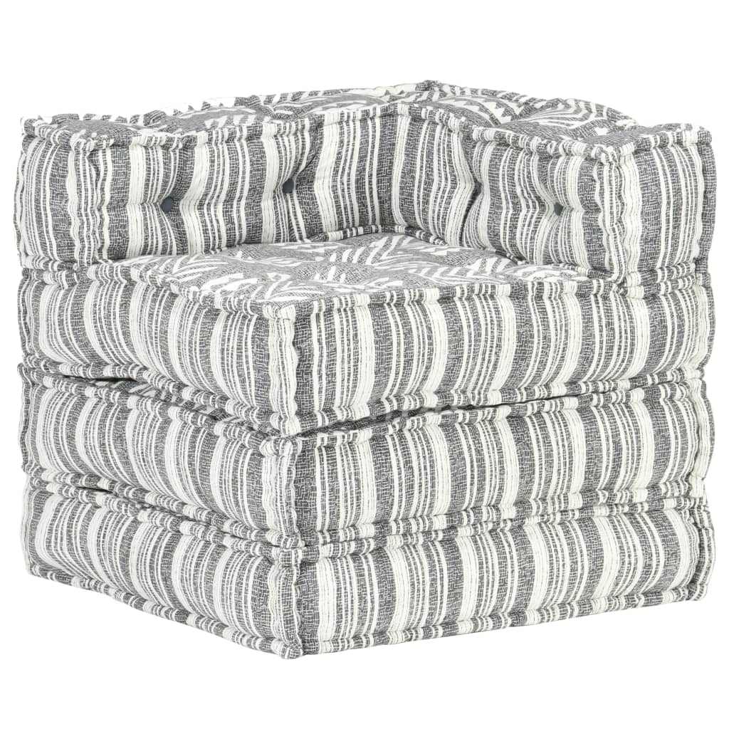 2-Sitzer Modularer Pouf Patchwork Stoff
