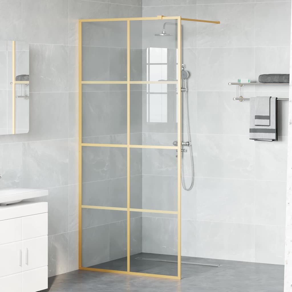 Duschwand für Begehbare Dusche mit Klarem ESG Glas 80x195 cm