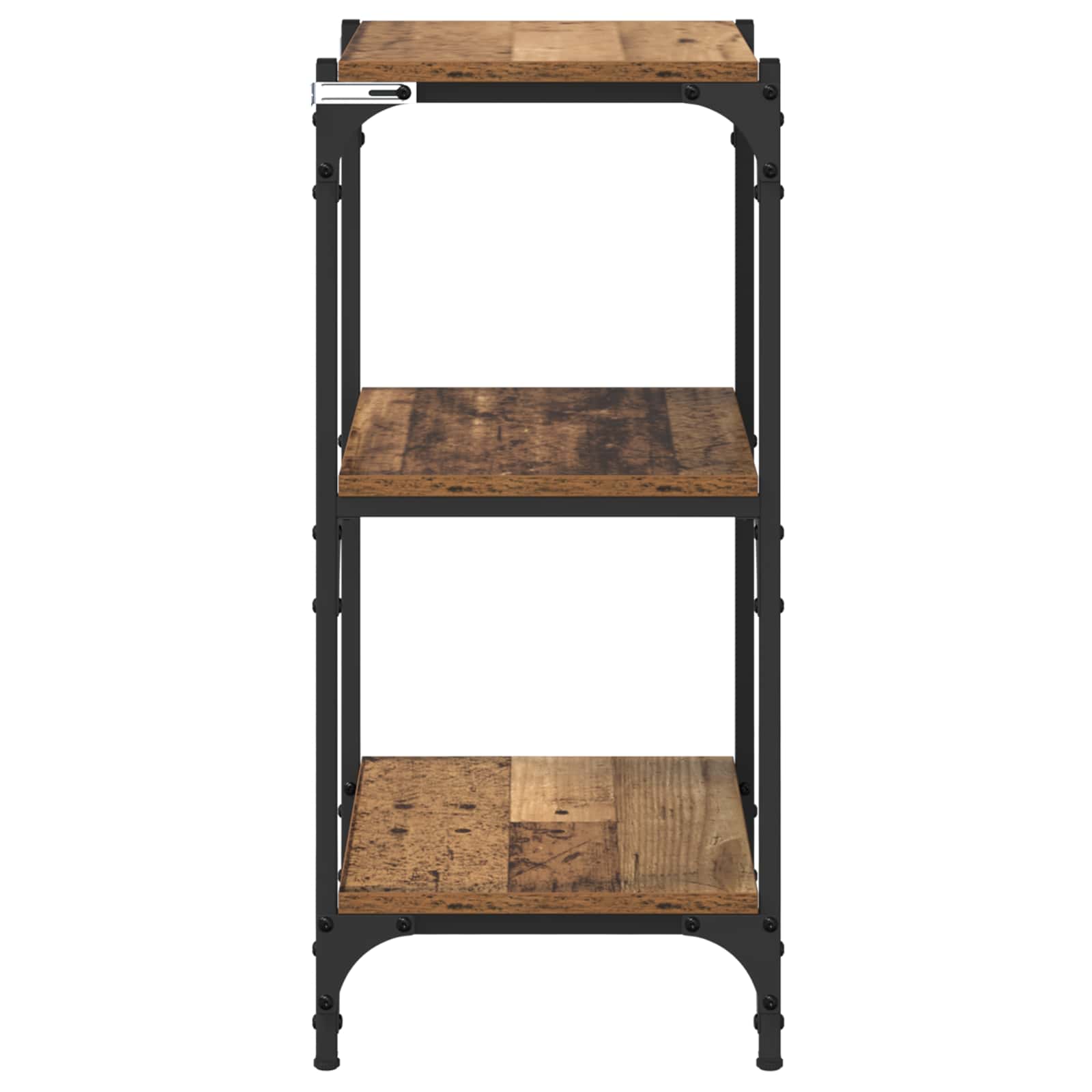 Bücherregal Schwarz 40x33x70,5 cm Holzwerkstoff und Stahl
