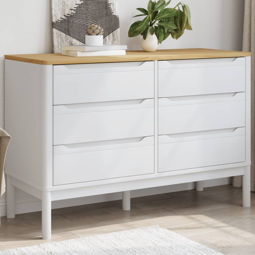 Kommode FLORO Wachsbraun Massivholz Kiefer
