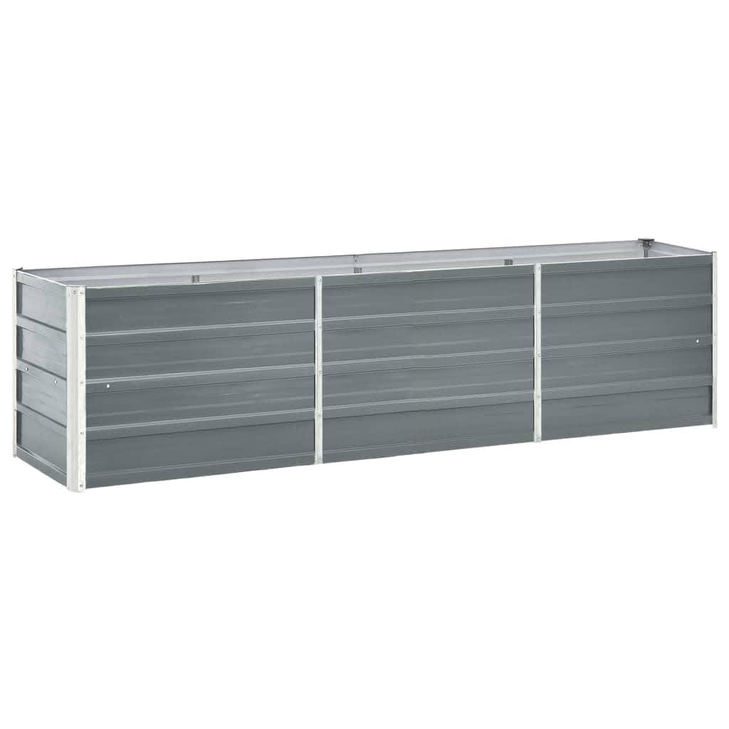 Hochbeet 160 x 80 x 77 cm Verzinkter Stahl Grau