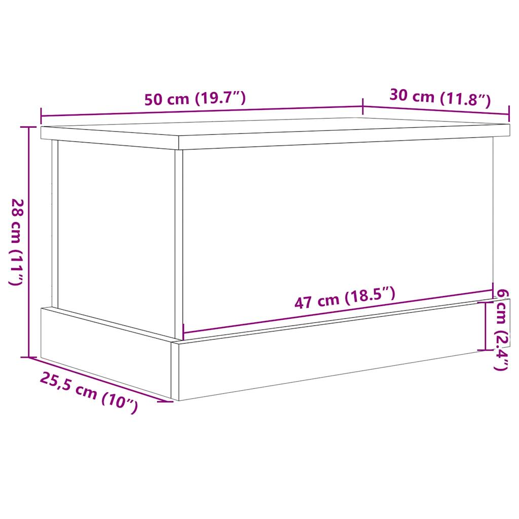 Aufbewahrungsbox Weiß 50 x 30 x 28 cm Holzwerkstoff