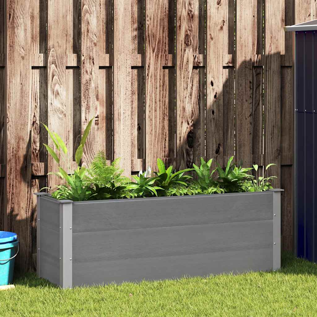Garten-Hochbeet 200x50x54 cm WPC Grau