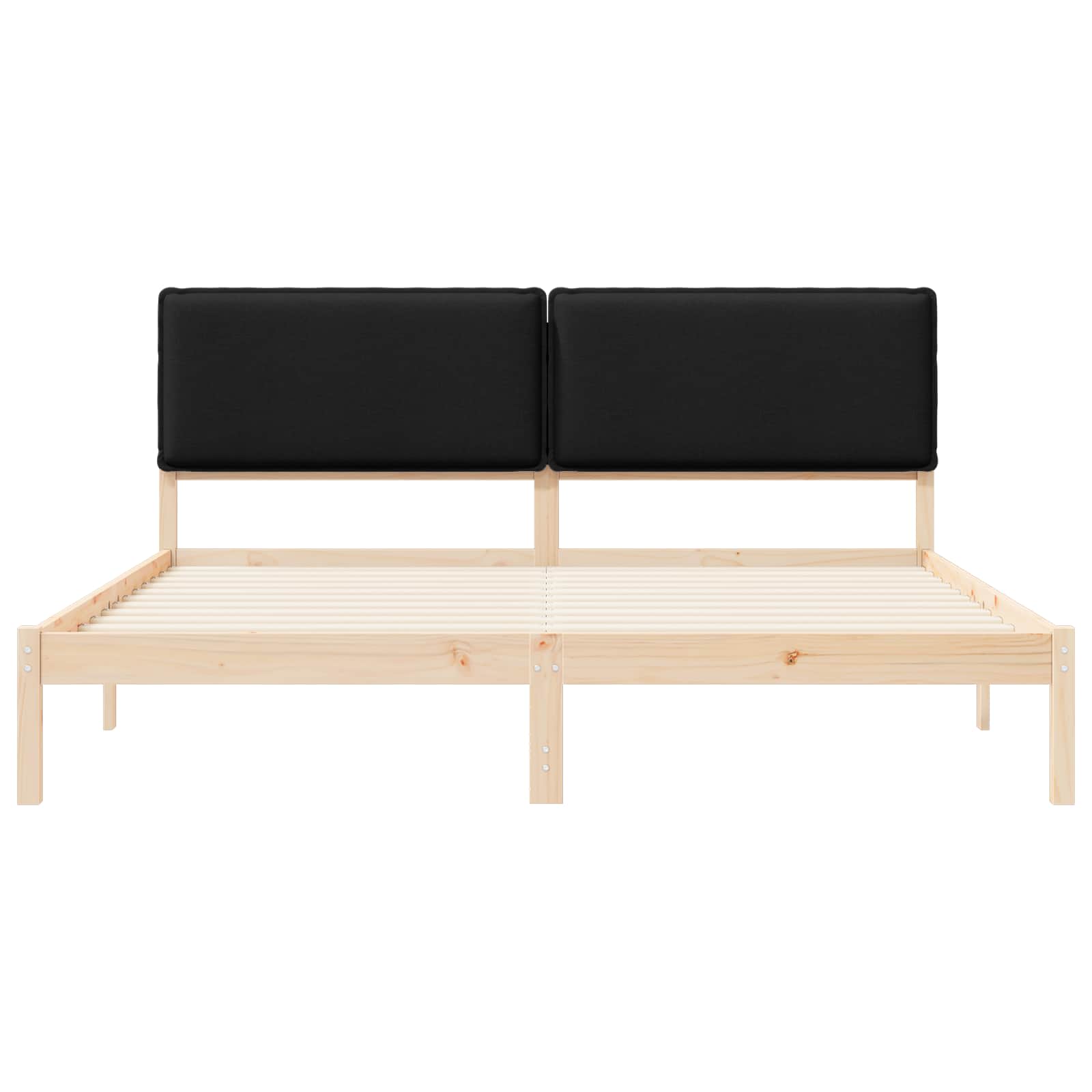 Bettgestell mit gepolstertem Kopfteil Hellgrau 200 x 200 cm