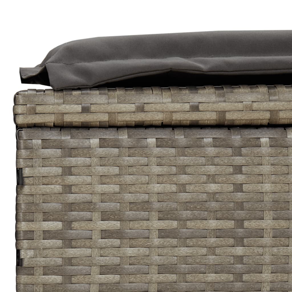 2-Personen-Sonnenliege mit Dach Braun 211x112x140 Poly Rattan