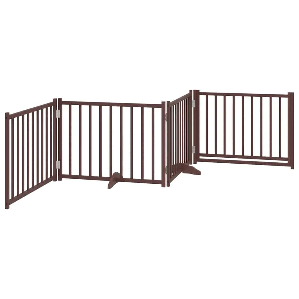 3-tlg. Hundetor Faltbar 150 cm Massivholz Tanne