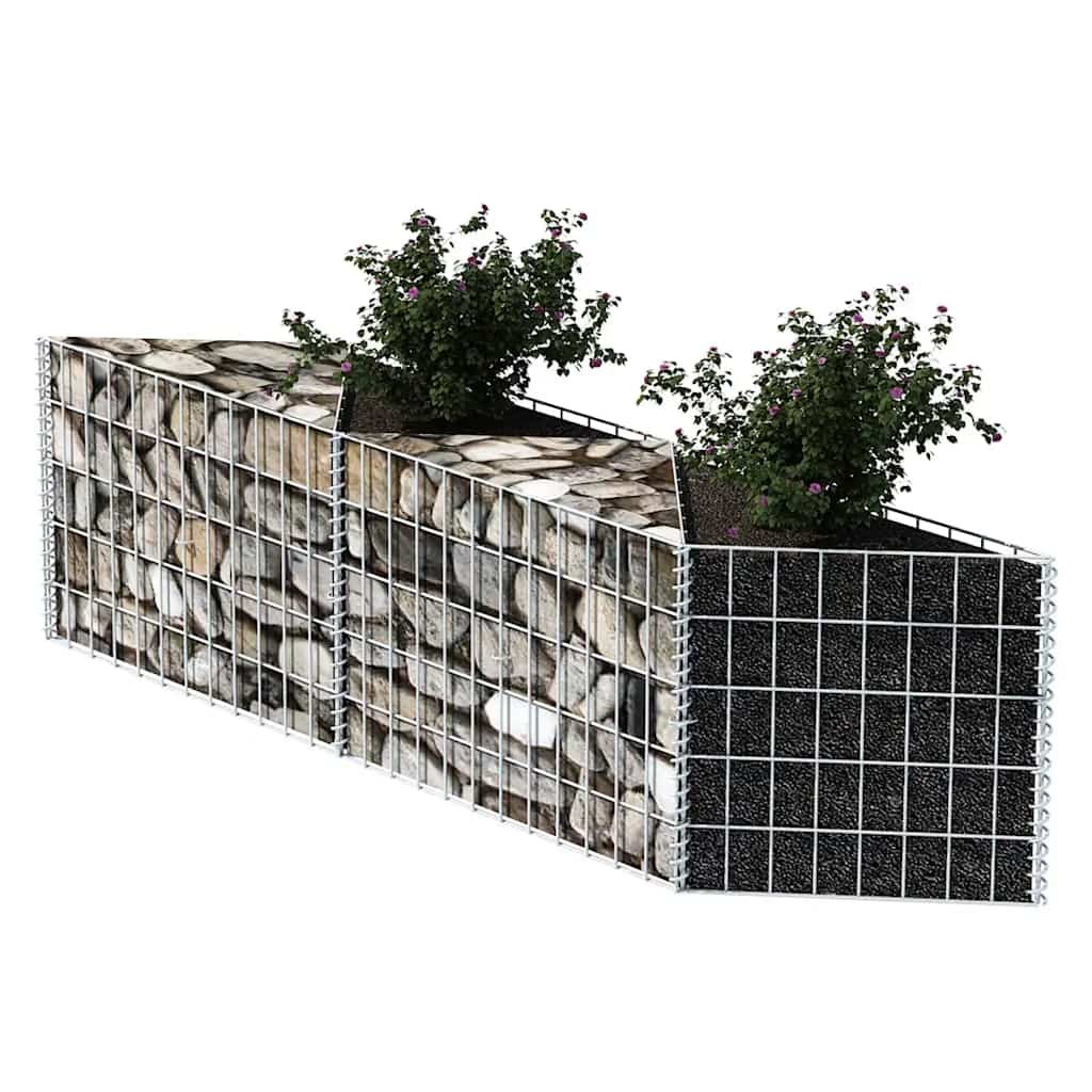 Gabionenkorb Pflanzkasten Gemüse-Hochbeet Stahl 300×30×100 cm