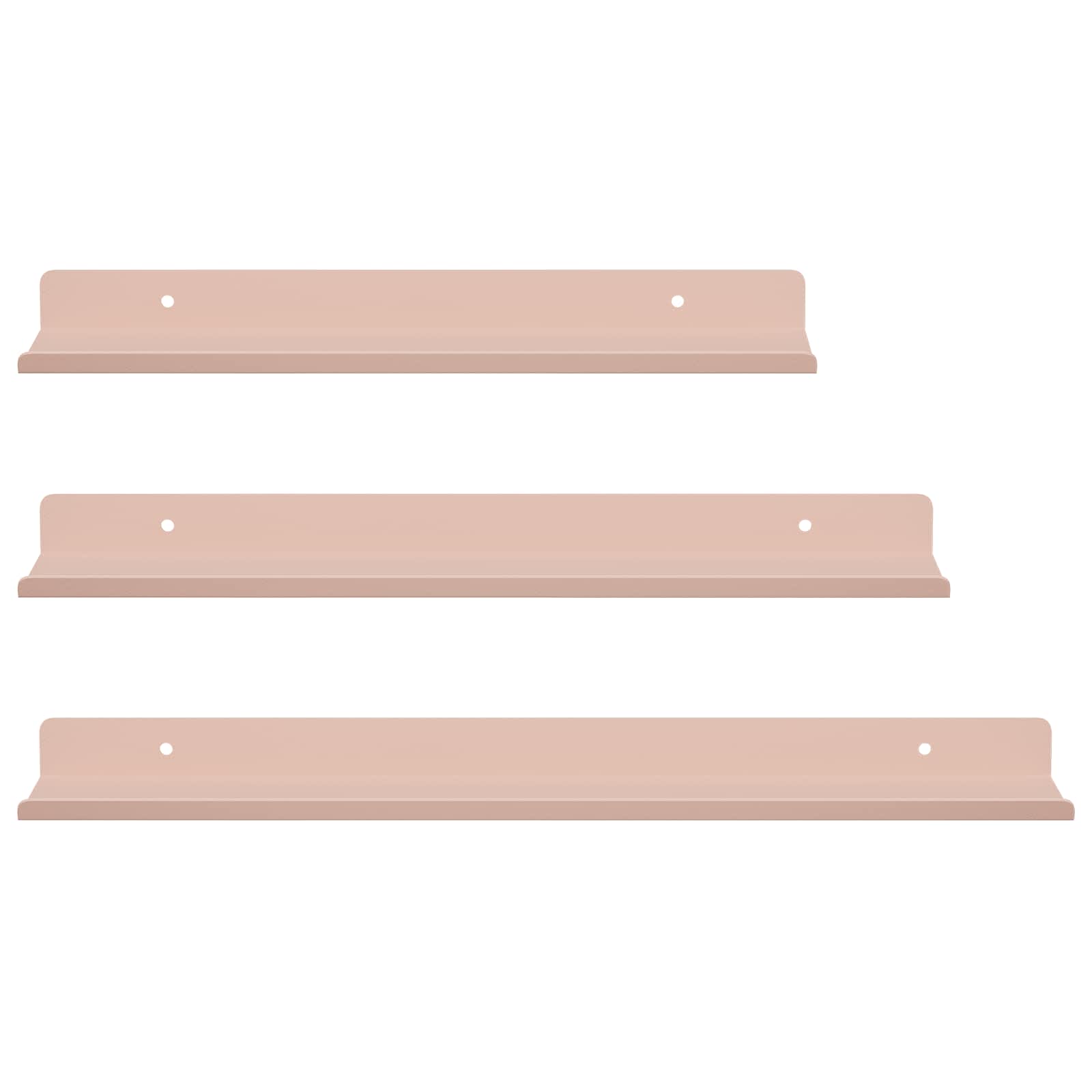Schwebendes Regal 3 pcs Schwarz 40 x 9 x 2,5 cm Stahl