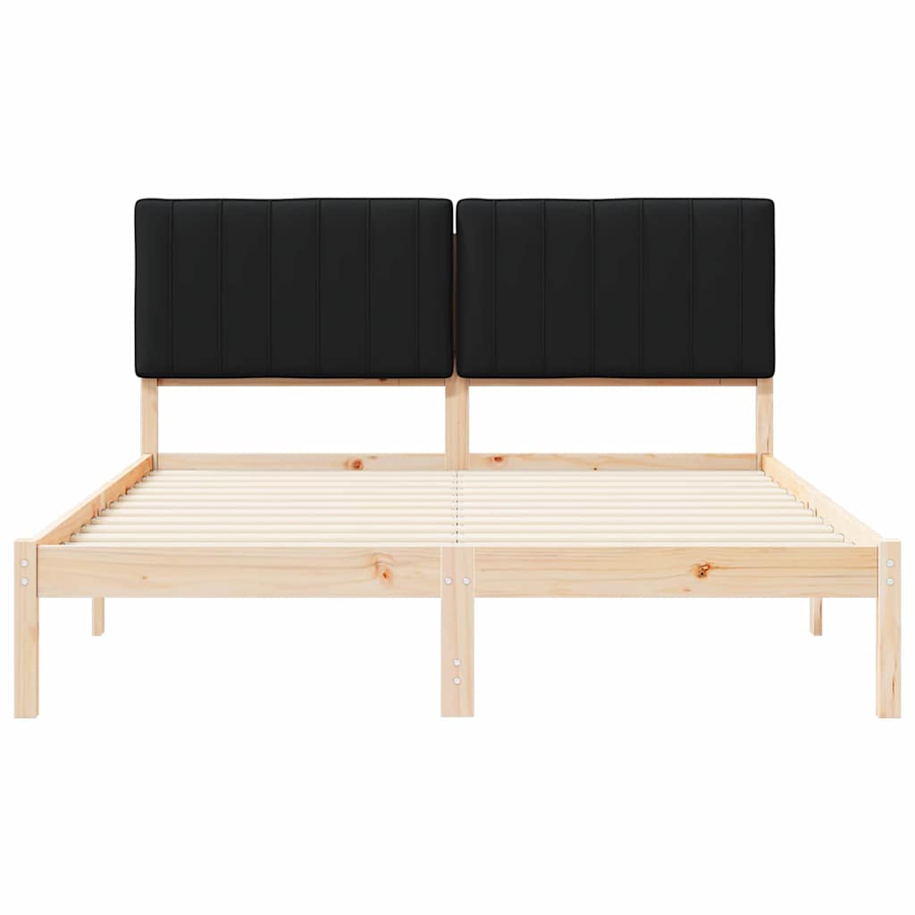 Bettgestell mit gepolstertem Kopfteil Hellgrau 200 x 200 cm