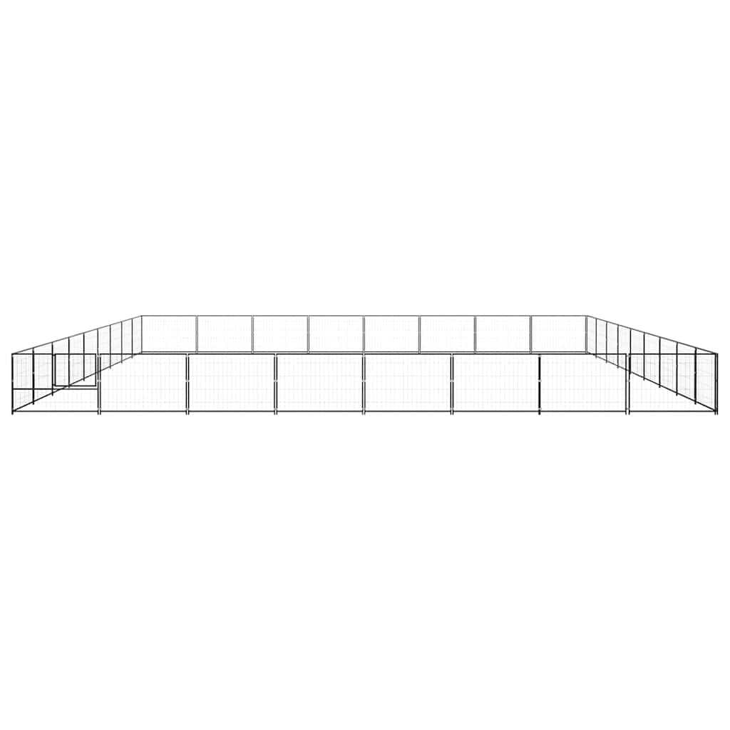 Hundezwinger Schwarz 4 m² Stahl