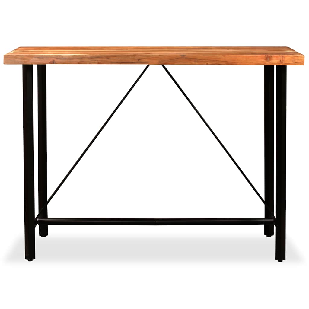 Bar-Set 3-tlg. Akazie Massivholz, Echtleder und Canvas