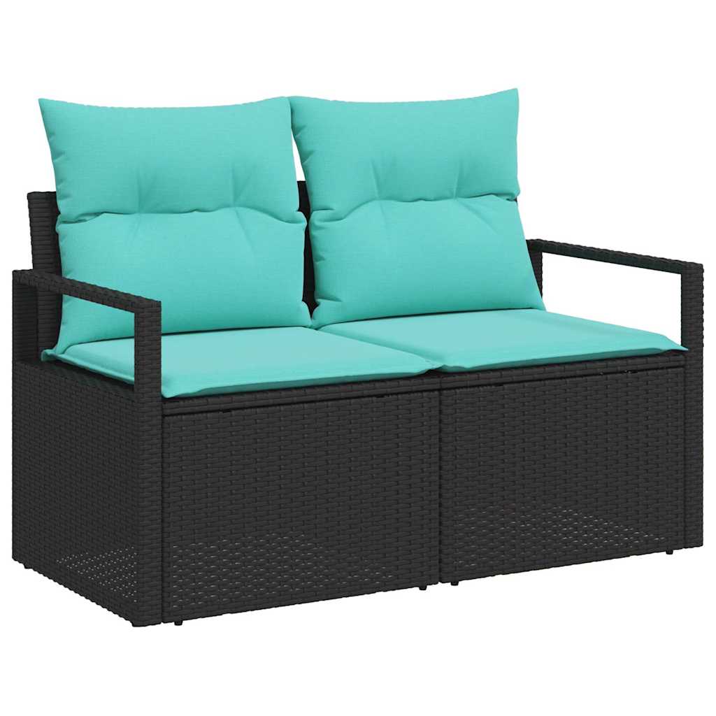Garten Essgruppe mit Kissen 6 pcs Grau und Marineblau