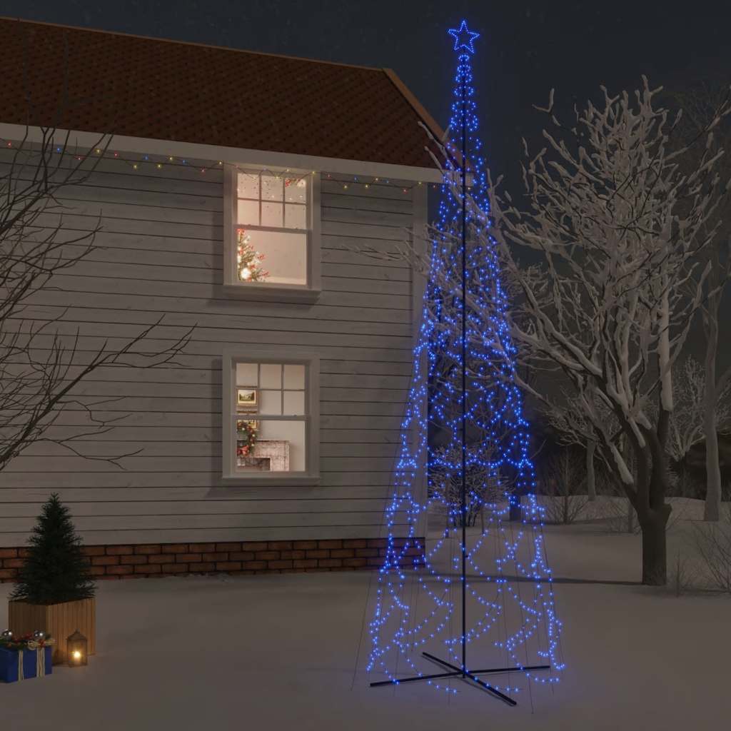 LED-Weihnachtsbaum Kegelform Kaltweiß 1400 LEDs 160x500 cm