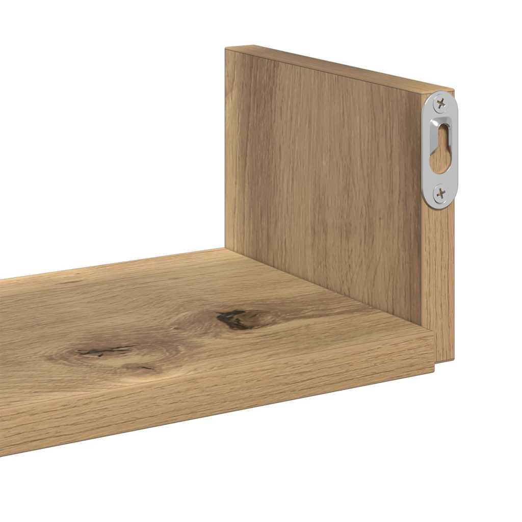 Wandregal 3 Stk. Weiß Holzwerkstoff