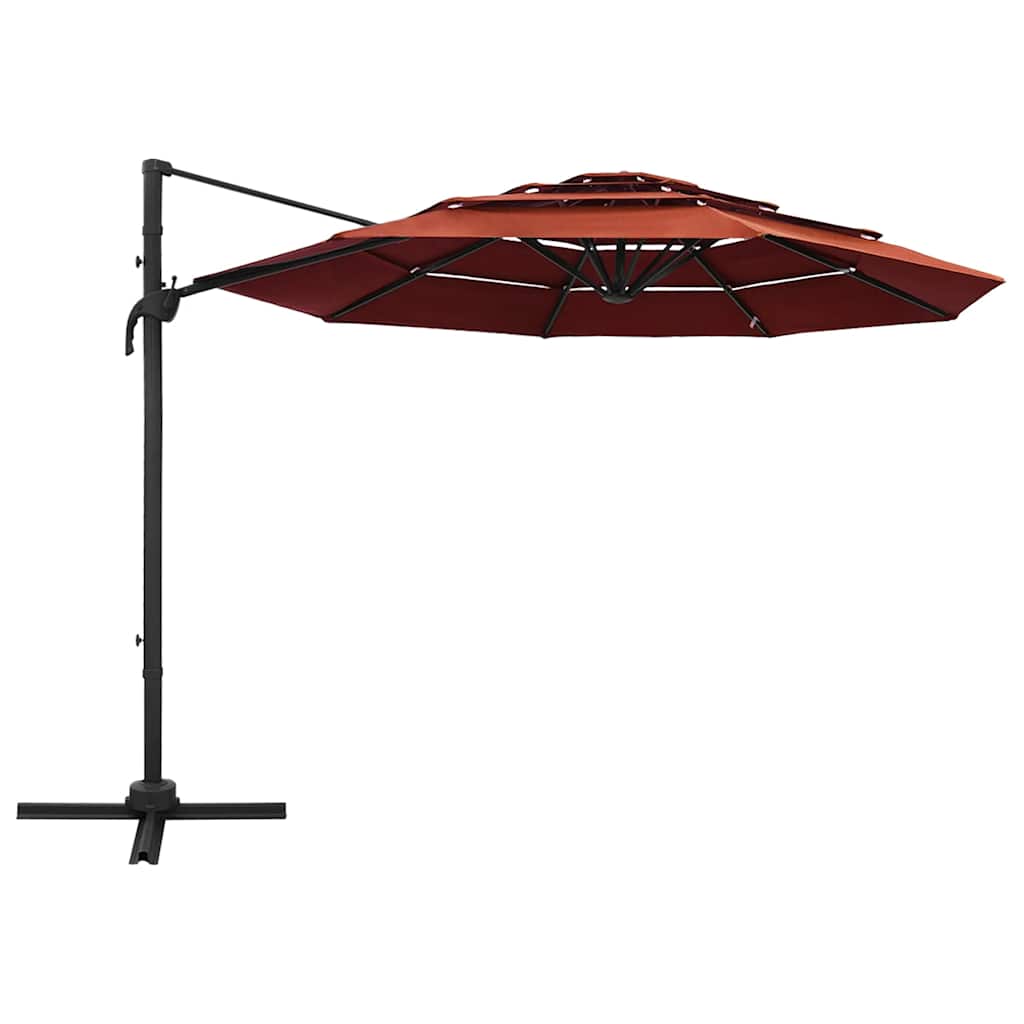 Sonnenschirm mit Aluminium-Mast 4-lagig Sandfarben 3x3 m