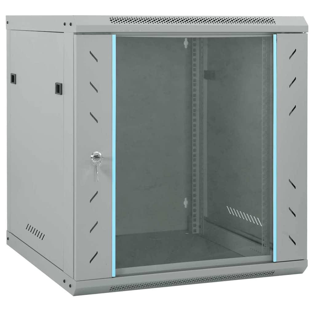 Netzwerkschrank mit Speicher Grau 60 x 45 x 28 cm Stahl
