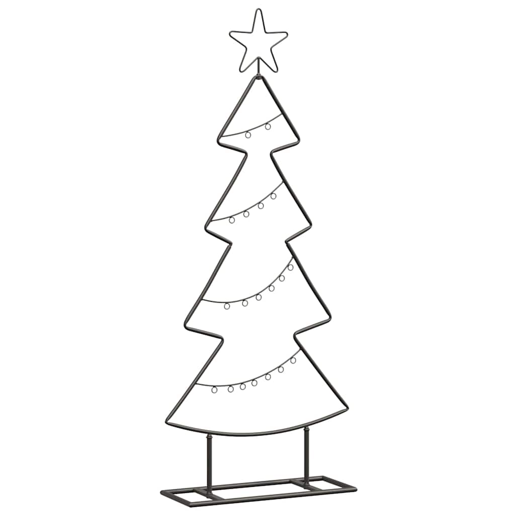 Metall Weihnachtsbaum mit Ständer Schwarz 60 cm Stahl