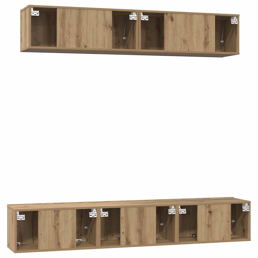 5-tlg. TV-Schrank-Set Weiß Holzwerkstoff