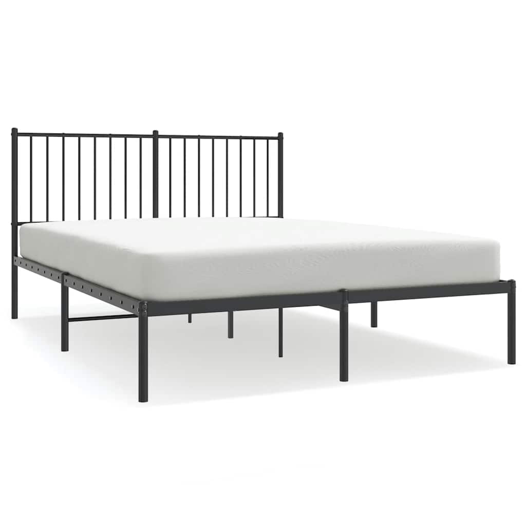 Bettgestell Metall Schwarz 75x190 cm