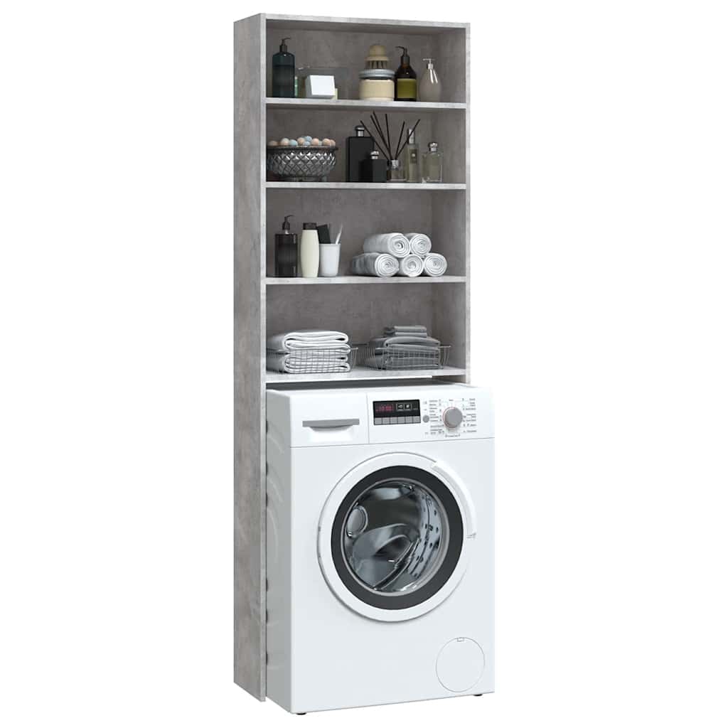 Waschmaschinenschrank Weiß 64x24x190 cm