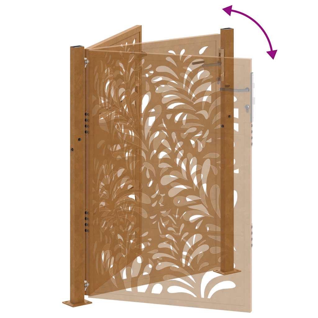 Gartentor Schwarz 100x100 cm Stahl Lichtdesign