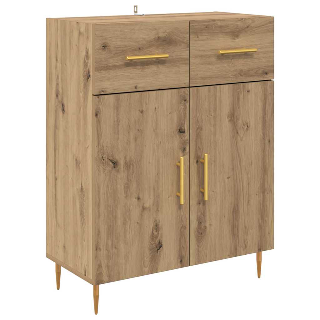 Highboard Hochglanz-Weiß 69,5x34x180 cm Holzwerkstoff
