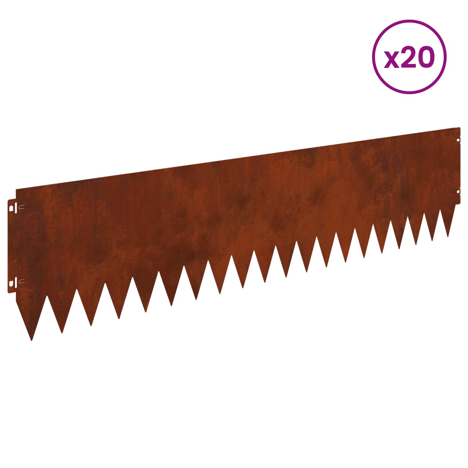 Raseneinfassung 10 pcs 103 x 10 cm Stahl Schwarz