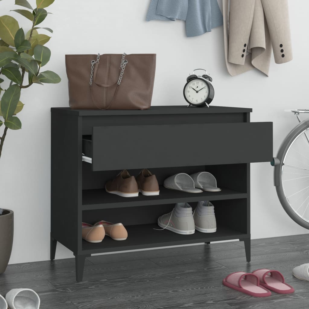 Schuhregal Weiß 70x36x60 cm Holzwerkstoff