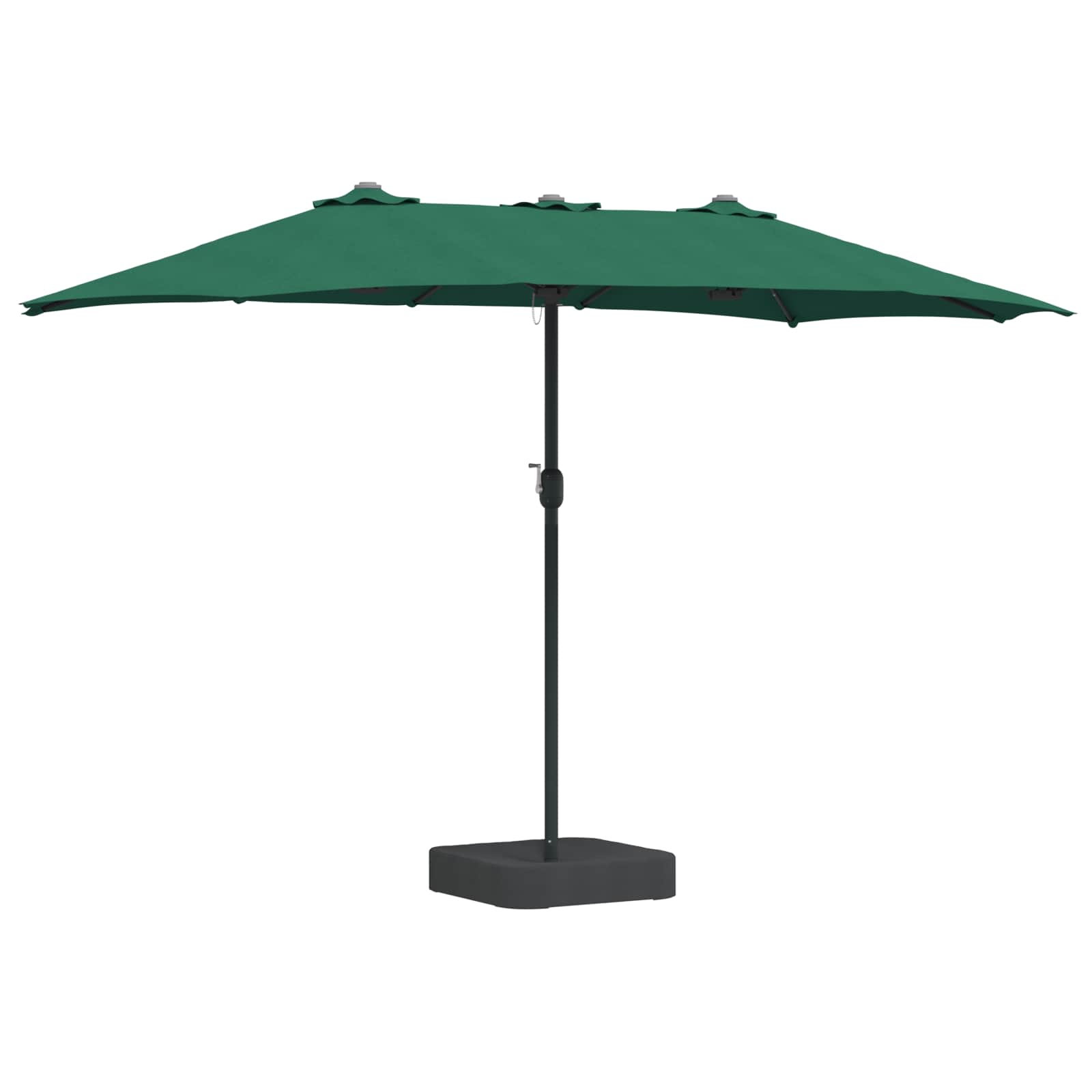 Garten-Sonnenschirm Sand und Anthrazit 385 x 209 x 244 cm