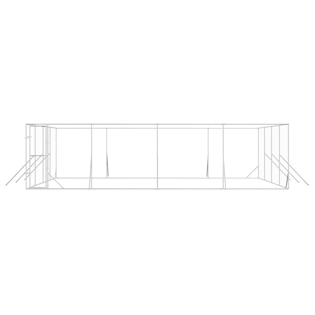 Outdoor-Hundezwinger Silbern 2x2x2 m Verzinkter Stahl
