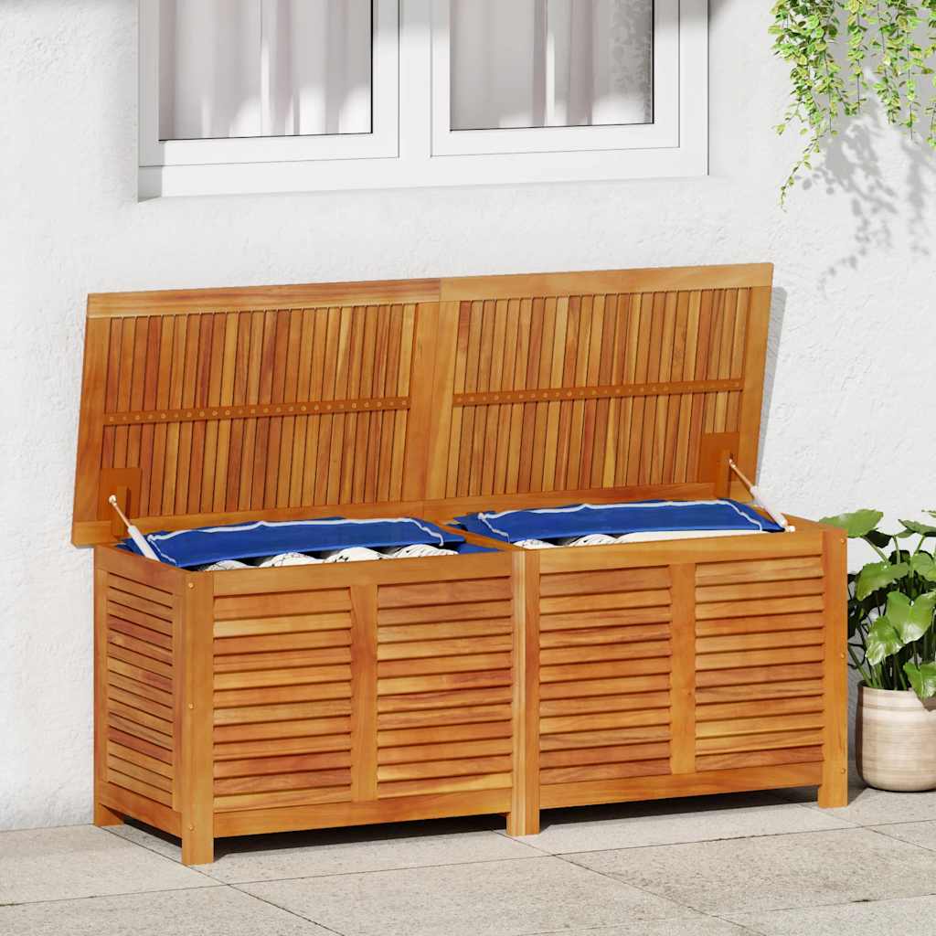 Gartenbox mit Lüftungsschlitzen 60x50x56 cm Massivholz Akazie