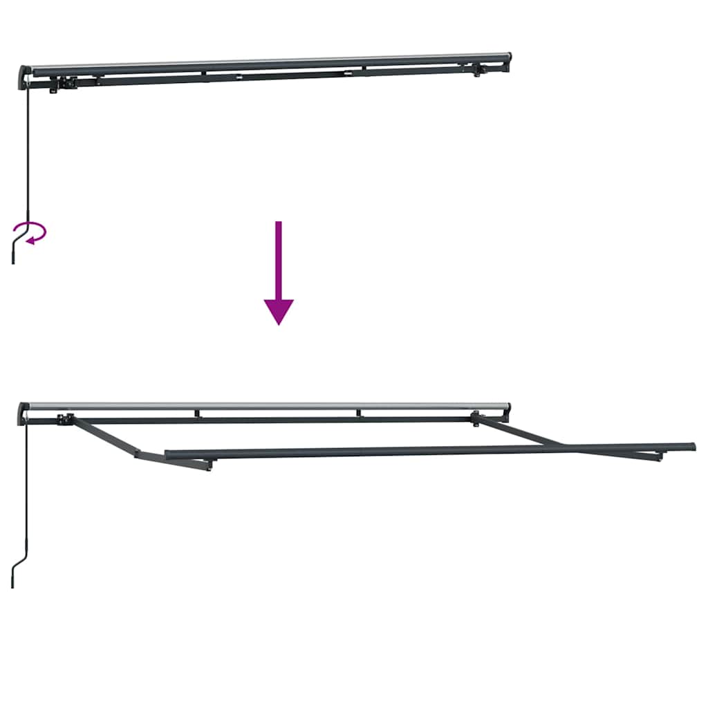 Markisenrahmen Weiß 2,5 x 2 m Metall