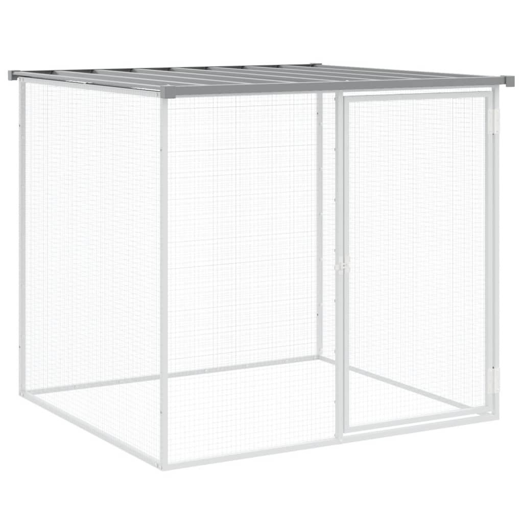 Hühnerkäfig mit Dach Anthrazit 103x98x90 cm Verzinkter Stahl