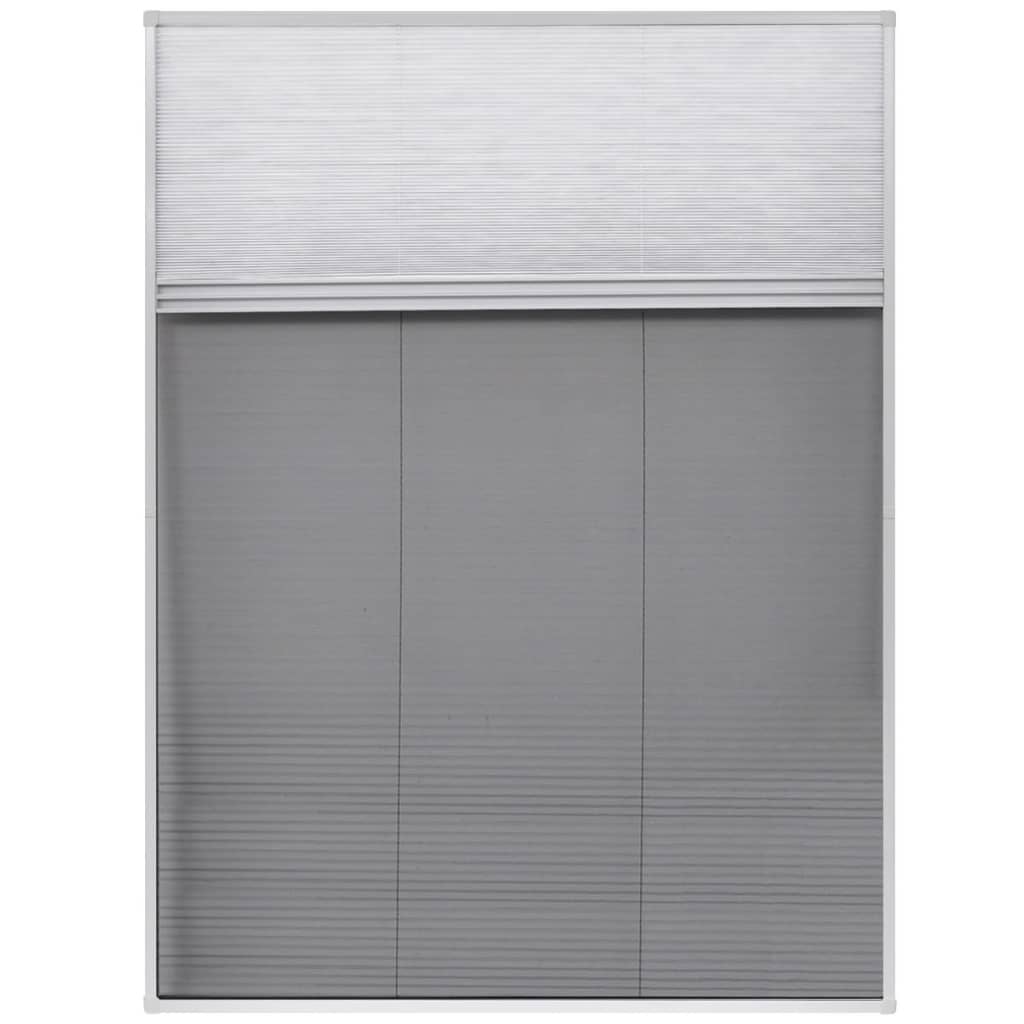 Plisse Insektenschutzfenster mit Jalousie Aluminium 160×80 cm