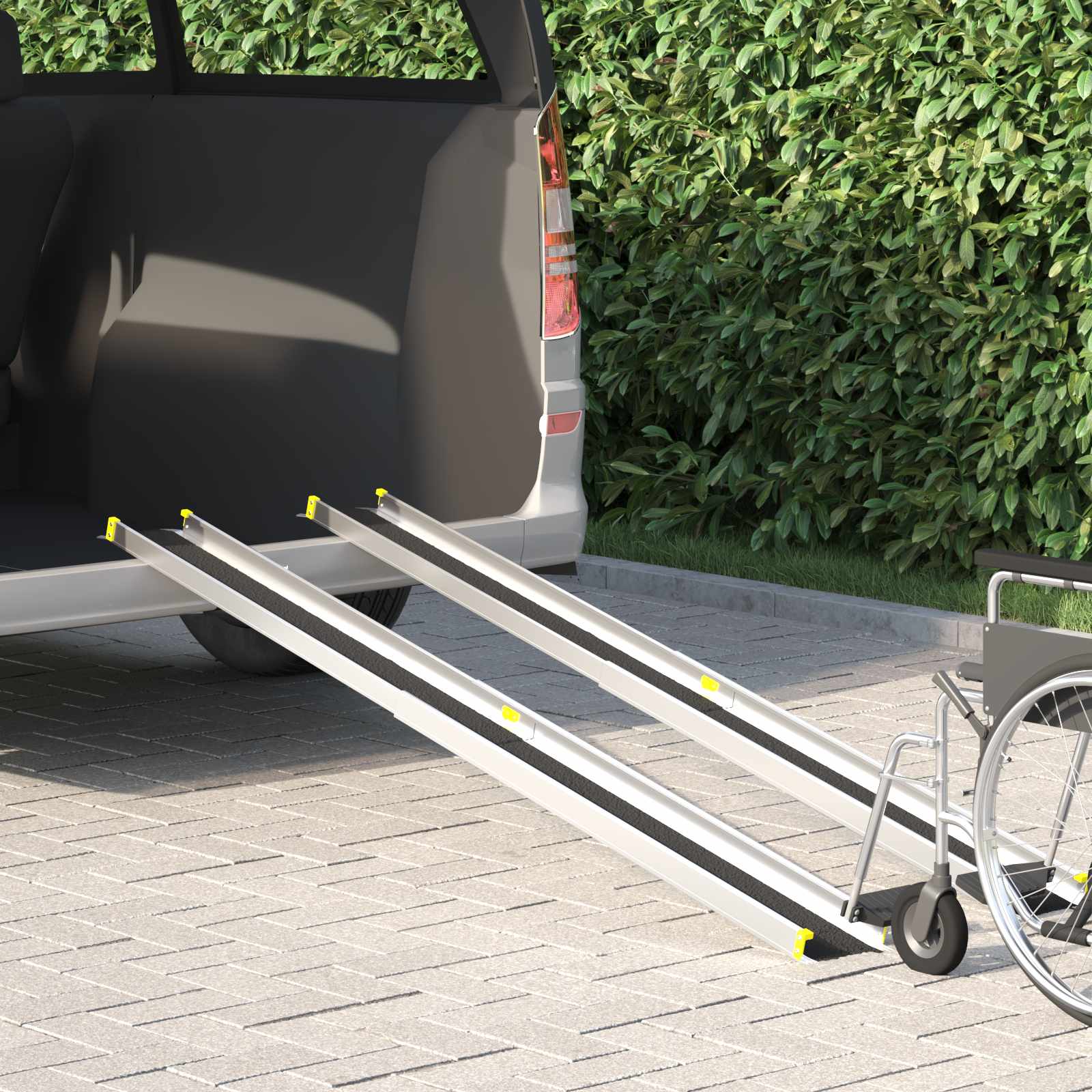 Rampe für Rollstühle 270 kg 2 pcs Schwarz 152 x 19 x 5,5 cm