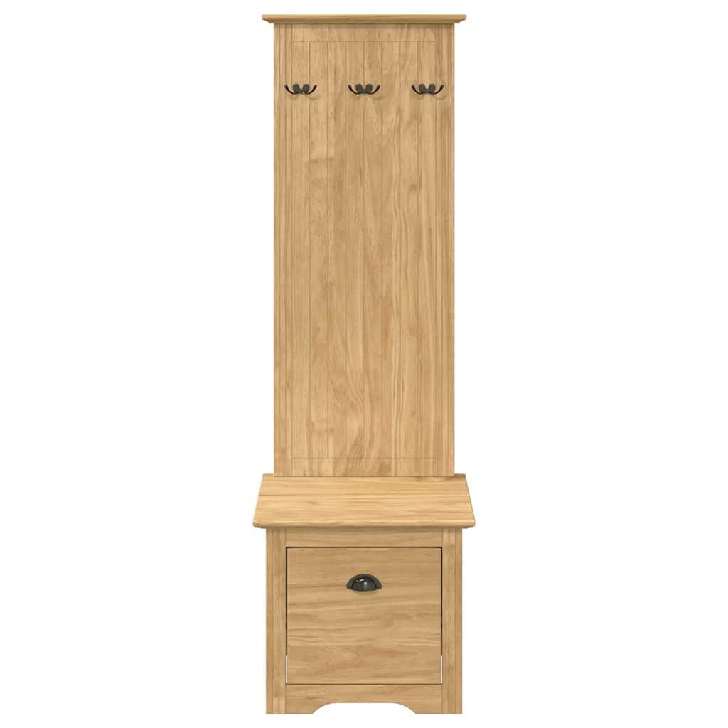 Flurschrank mit Haken BODO Weiß 50x40x157 cm
