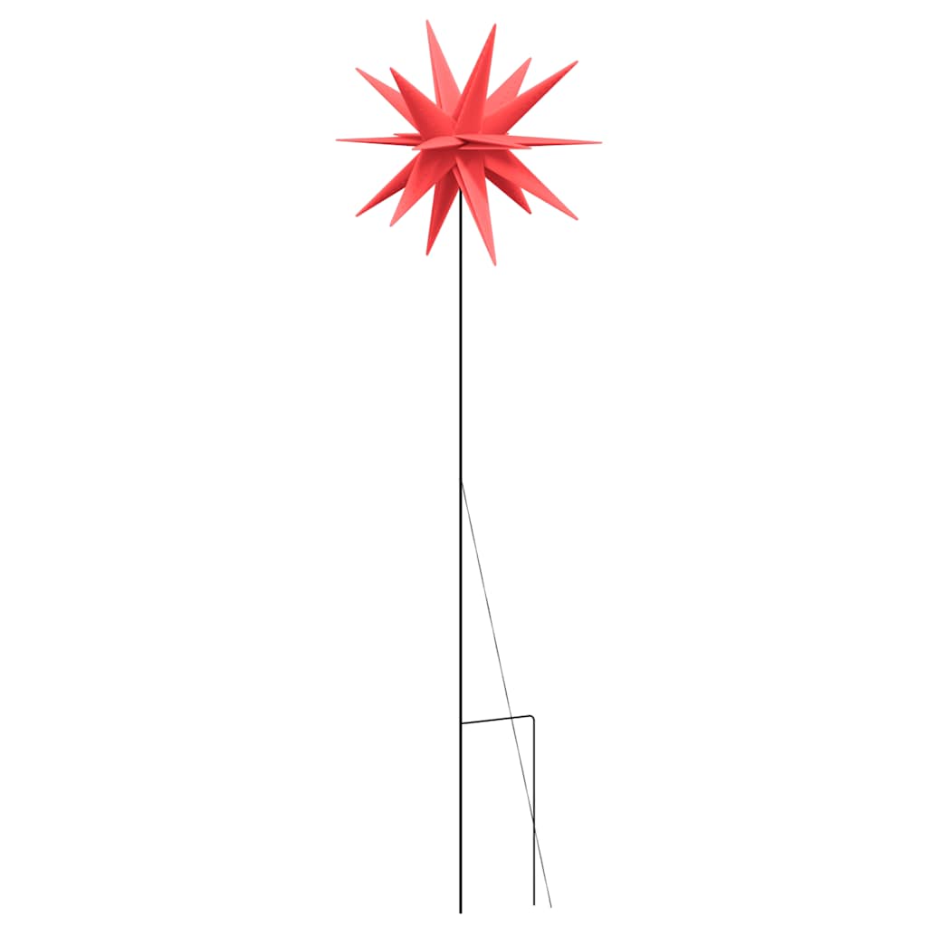 LED-Weihnachtssterne 3 Stk. mit Erdspießen Faltbar Gelb 57 cm
