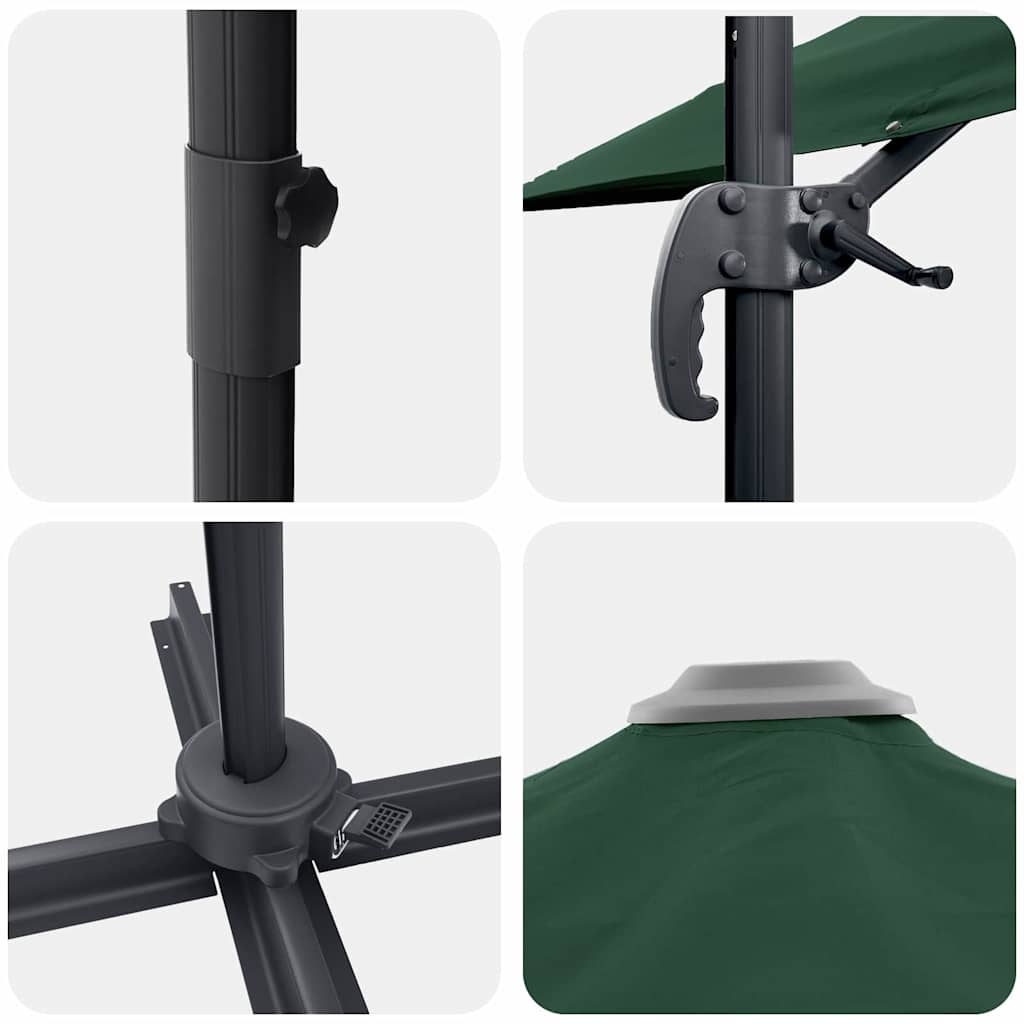 Roma Parasol Beige 286 x 284 x 265 cm Aluminium und Polyester
