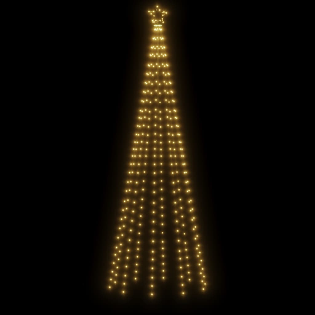 LED-Weihnachtsbaum mit Erdnägeln Mehrfarbig 310 LEDs 300 cm